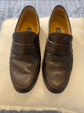 Rich Dark Brown Bally Made in Switzerland Leather Loafers